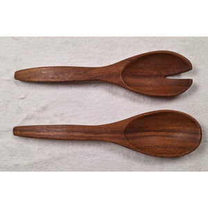 10Inch Large Wooden Spoon, Big Spork Monkey Pod with a Scoop